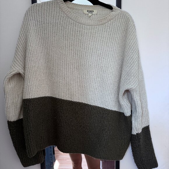 Cream & Green sweater BB Dakota / Steve Madden - Picture 1 of 3